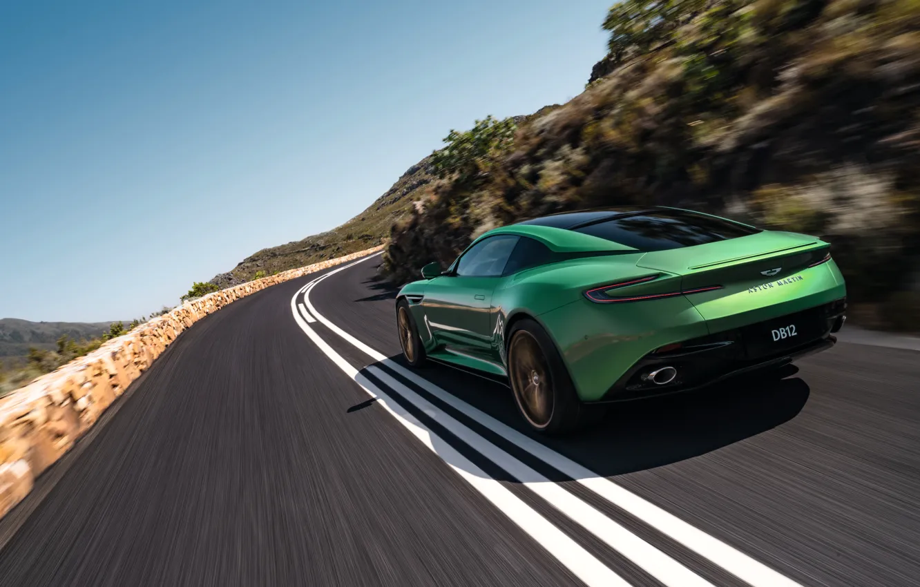 Photo wallpaper road, Aston Martin, speed, supercar, in motion, English, beautiful, 2023