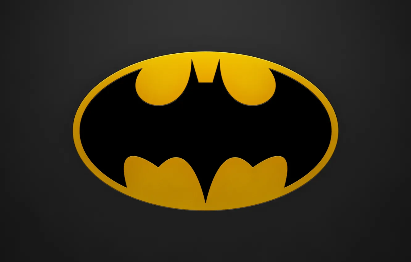 Photo wallpaper batman, sign, minimalism, hero, bat, minimalism, sign, bat