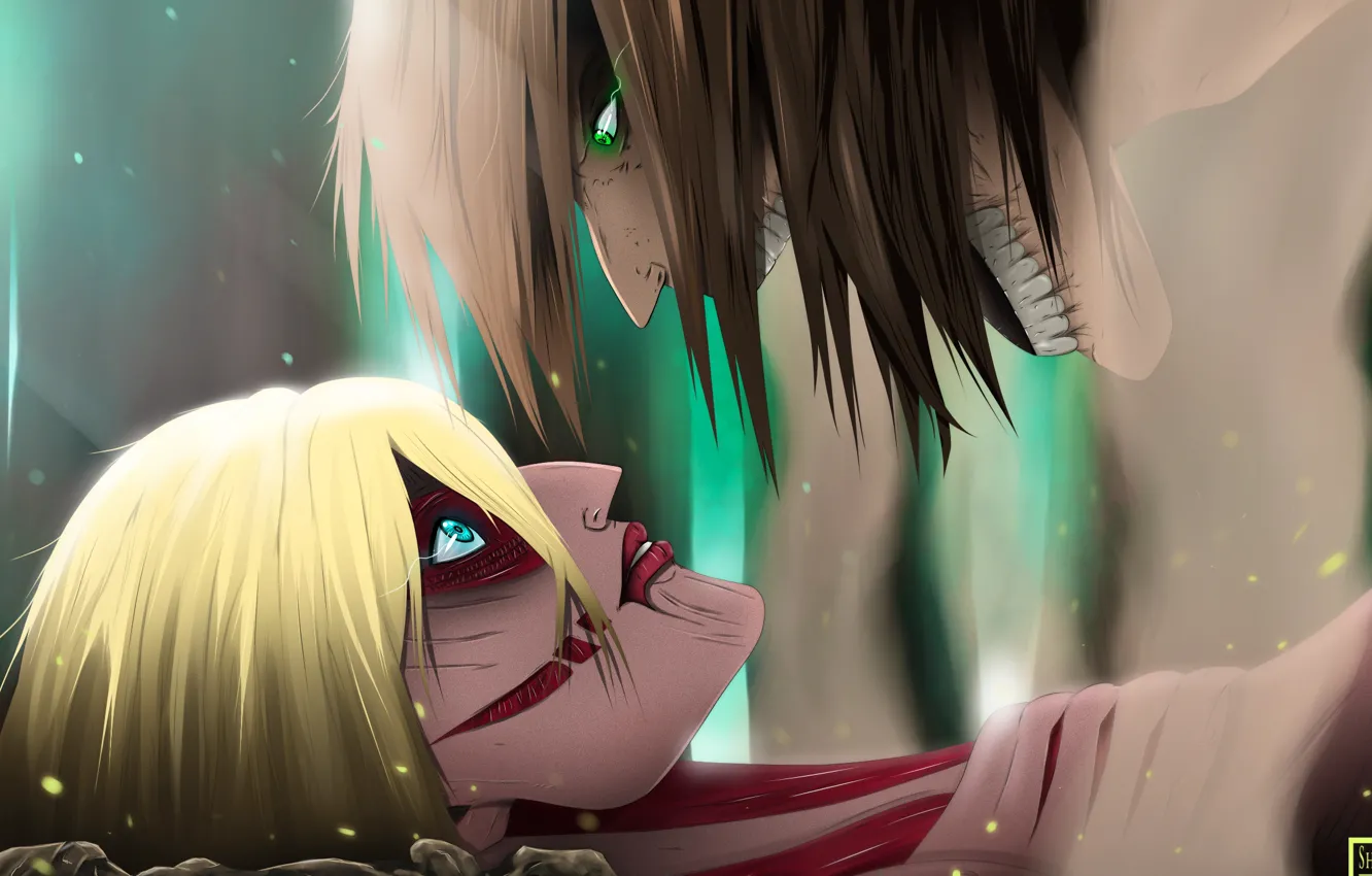 Photo wallpaper Eren, the titans, Shingeki No Kyojin, Attack of the titans, Annie