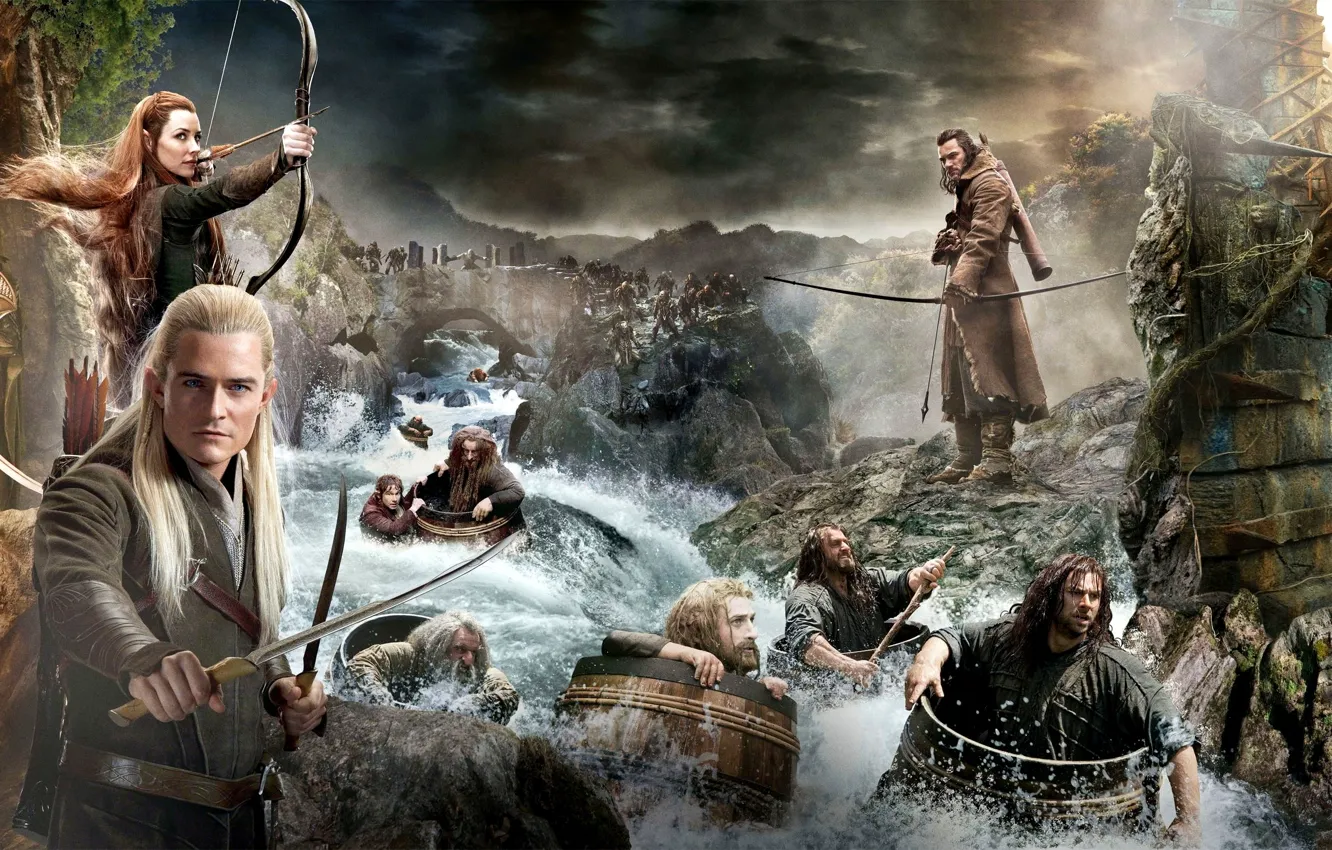 Photo wallpaper elves, dwarves, Keeley, company, Legolas, The hobbit, The Hobbit, elves