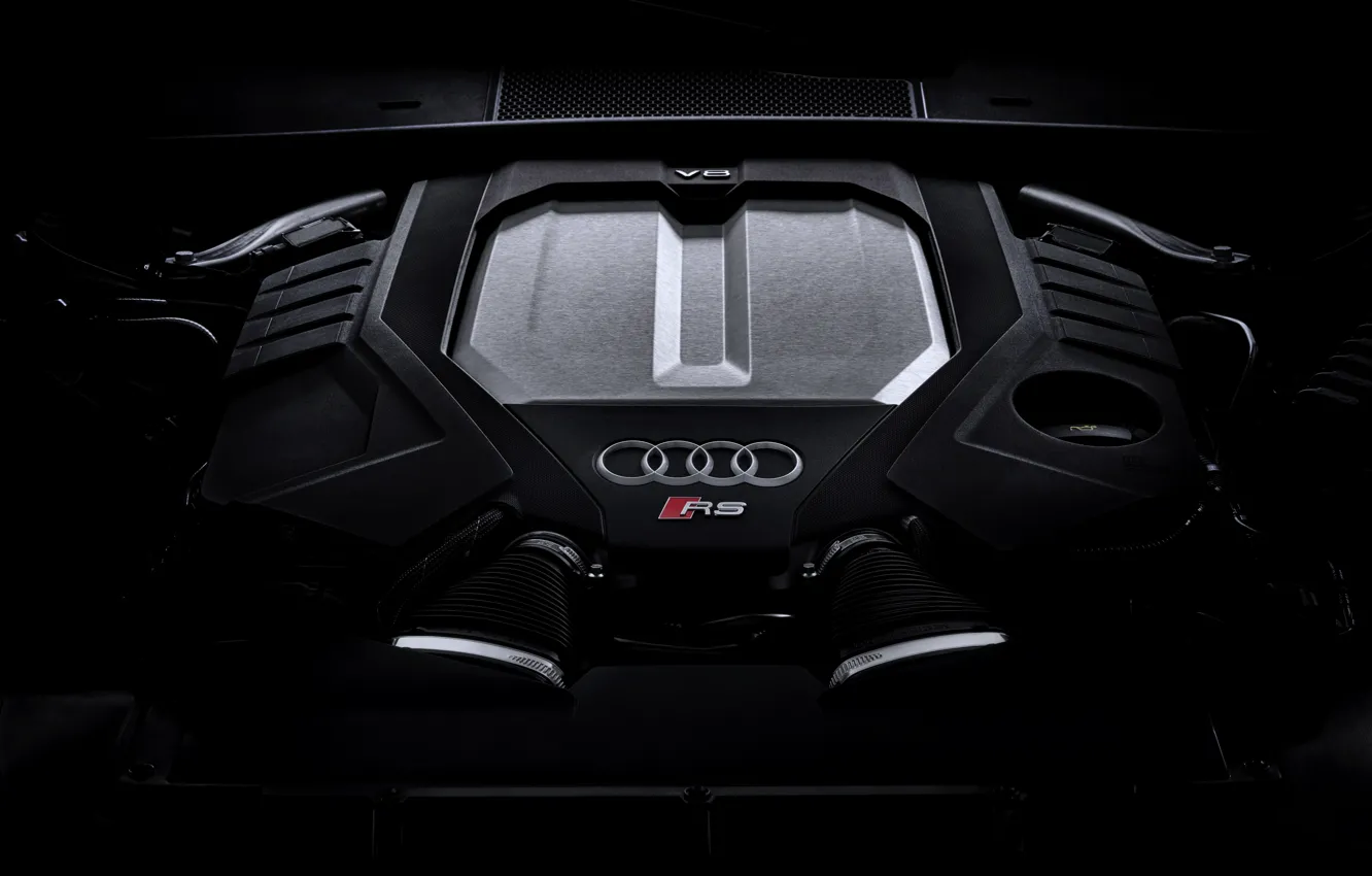 Photo wallpaper Audi, engine, universal, TFSI, RS 6, 2020, 2019, 600 HP