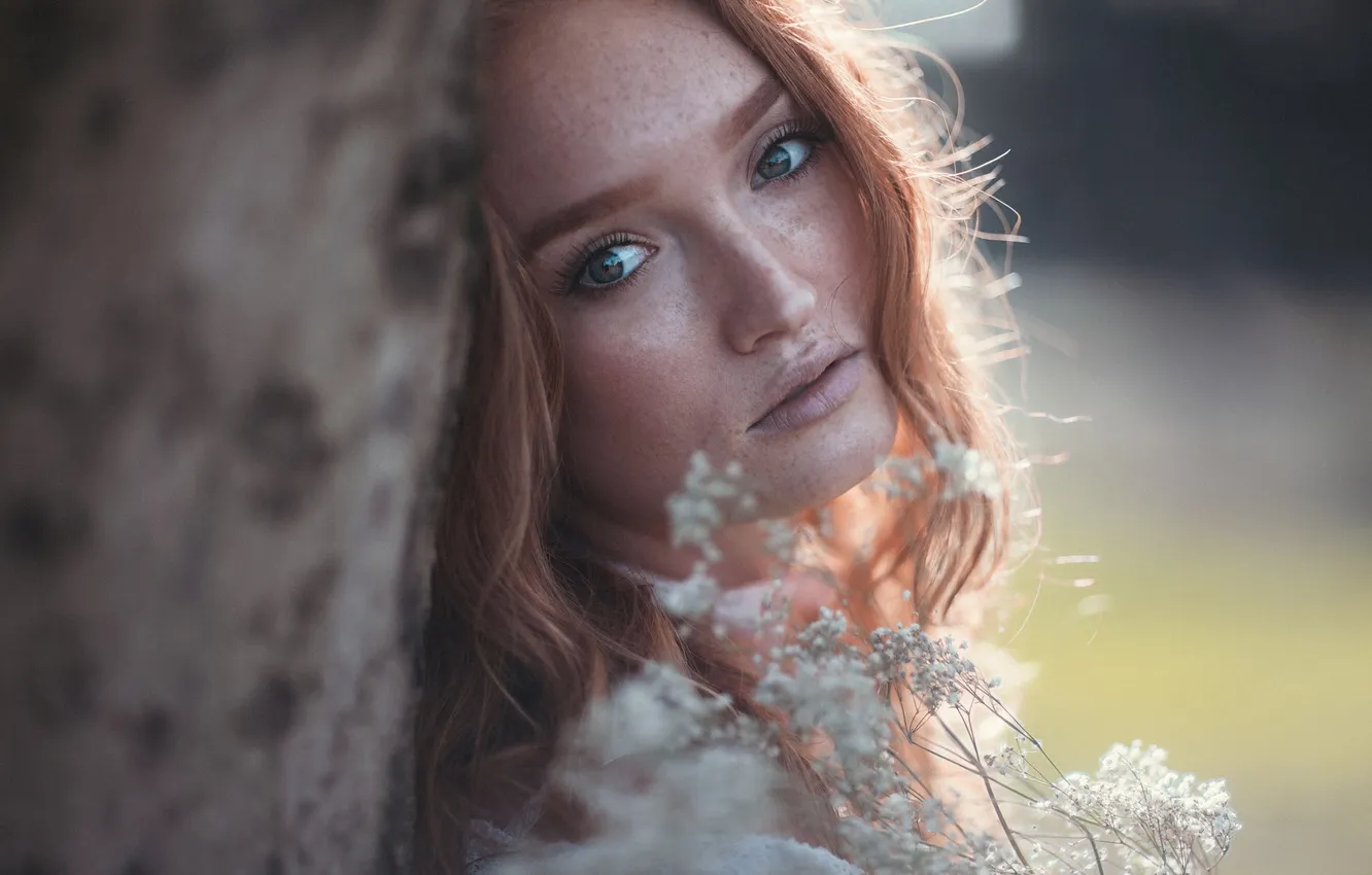 Photo wallpaper look, girl, portrait