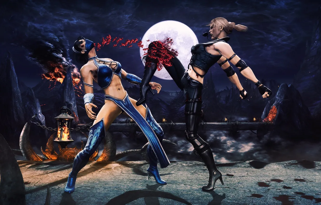 Photo wallpaper Mortal Kombat, Mortal Kombat, Mortal Kombat, Kitana, Kitana, Sonya Blade, Sonya Blade