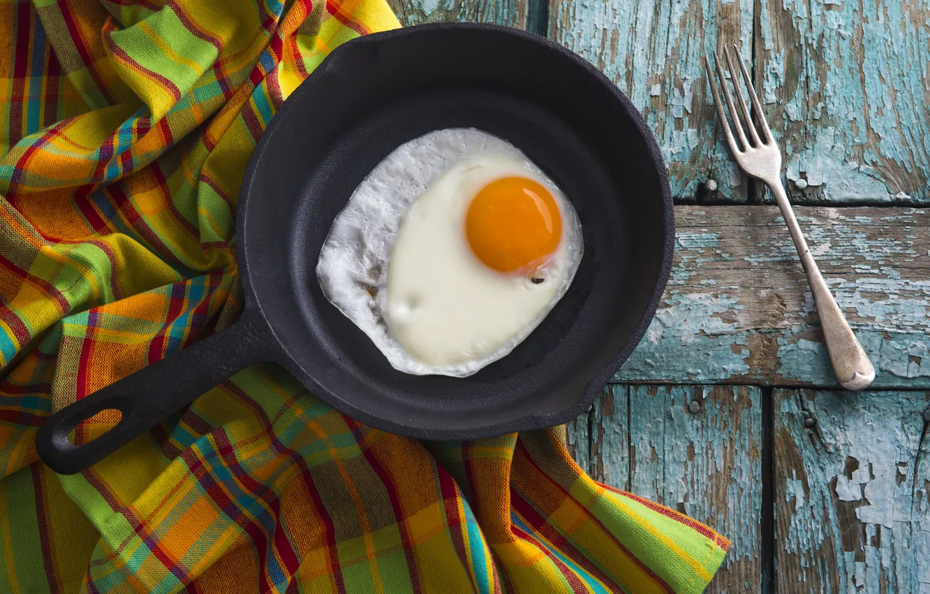 Photo wallpaper Board, eggs, plug, tablecloth, eggs, pan