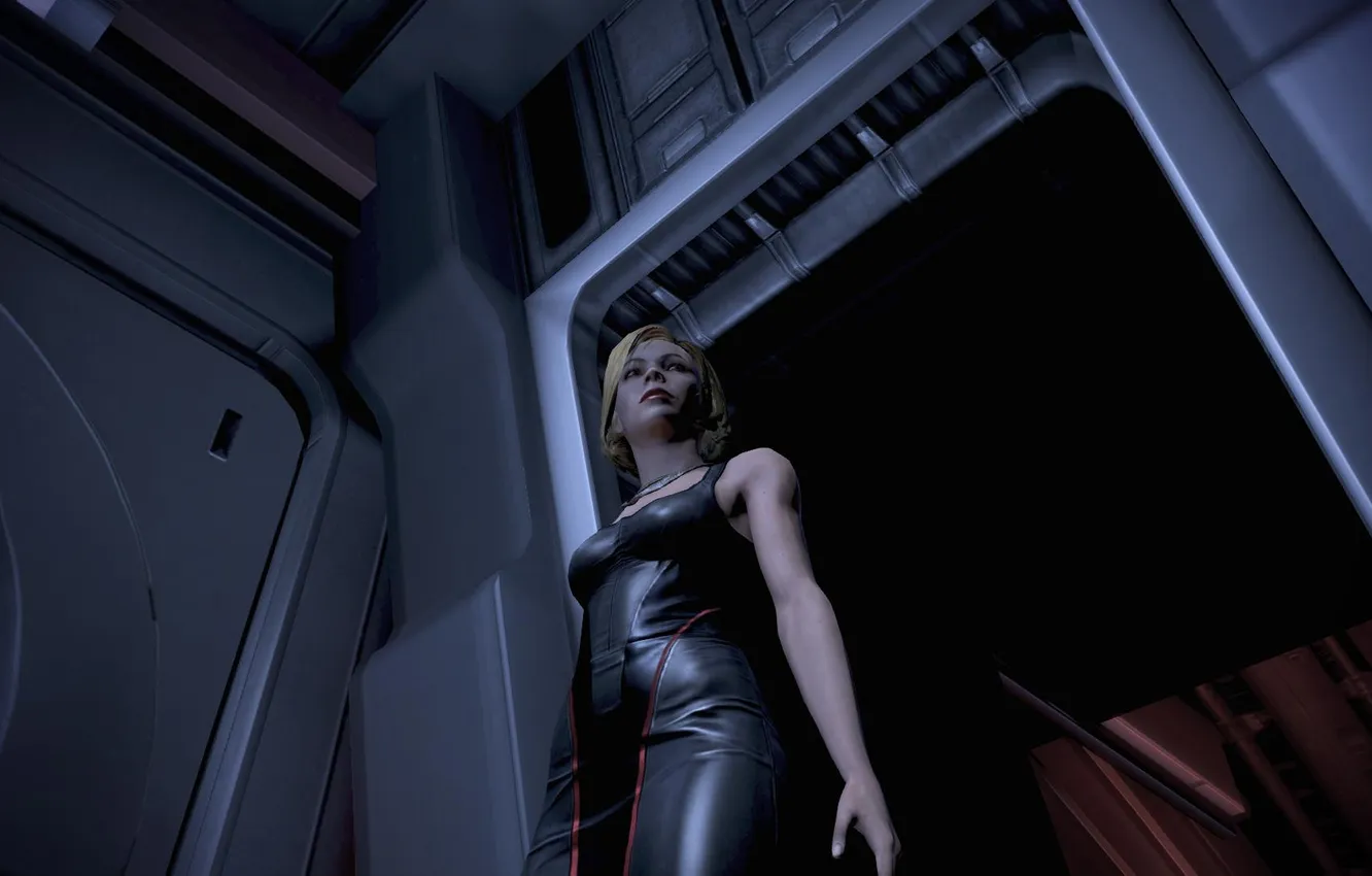 Photo wallpaper woman, blonde, mass effect 3, Shepard