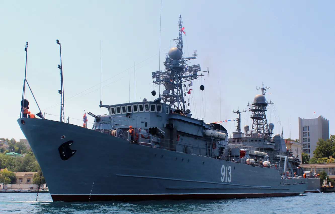 Photo wallpaper sea, minesweeper, The Black Sea Fleet, Kovrovets
