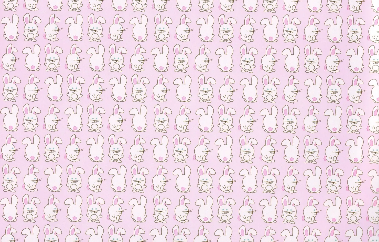Photo wallpaper texture, rabbit, pattern