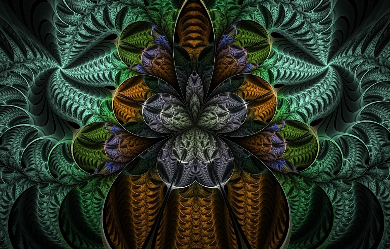 Photo wallpaper pattern, color, fractal