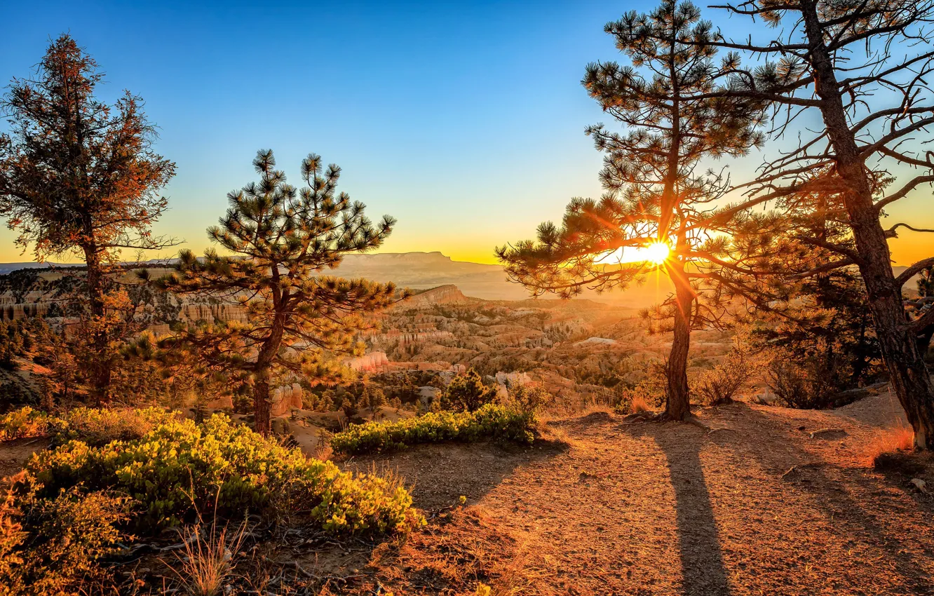 Photo wallpaper sunset, Utah, USA, Utah, Bryce Canyon National Park