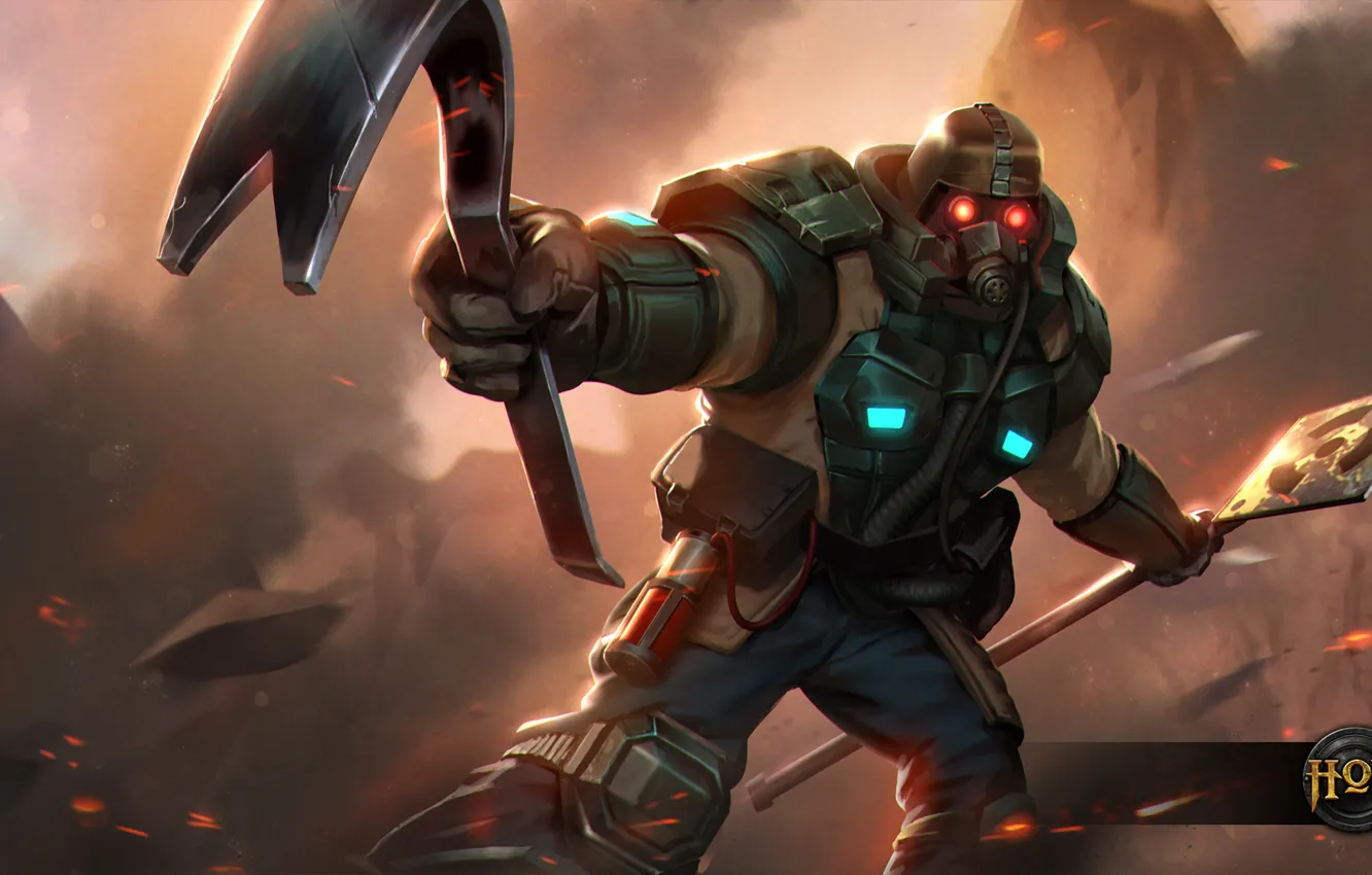 Photo wallpaper costume, gas mask, hon, Rally, Biohazard, Heroes of Newerth, Blightstalker