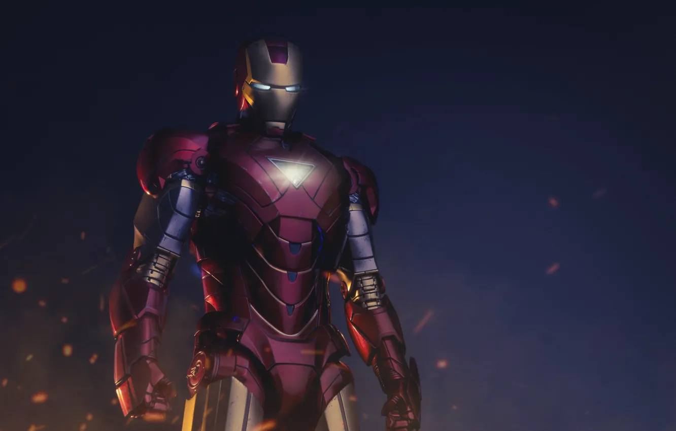 Photo wallpaper Iron Man, Rendering, Superhero
