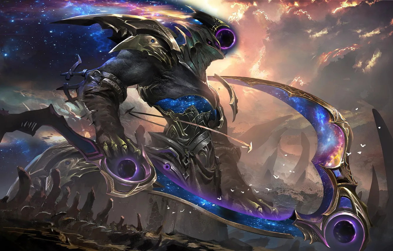 Photo wallpaper space, League of Legends, braid, being
