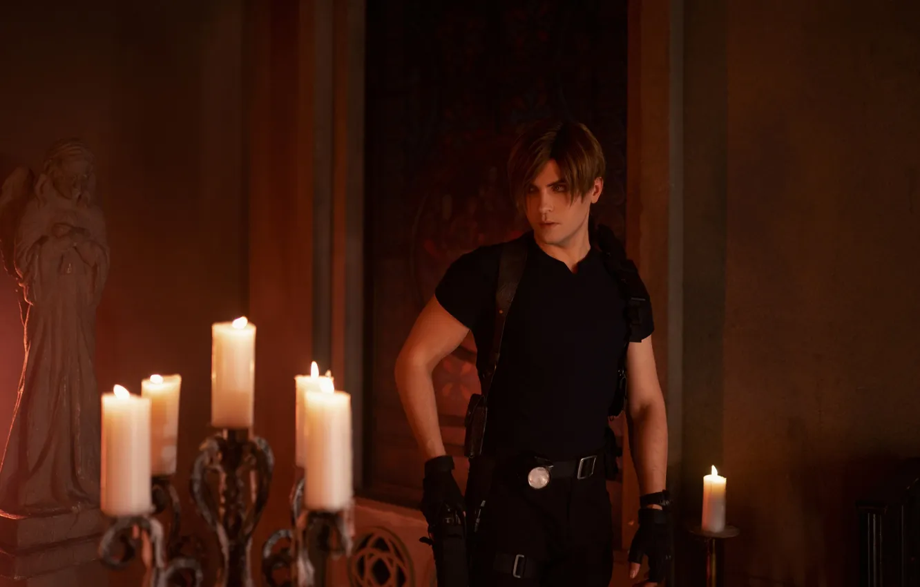 Photo wallpaper candles, guy, cosplay, cosplay, Residen Evil, Grayson, GraysonFin cosplay, GraysonFin