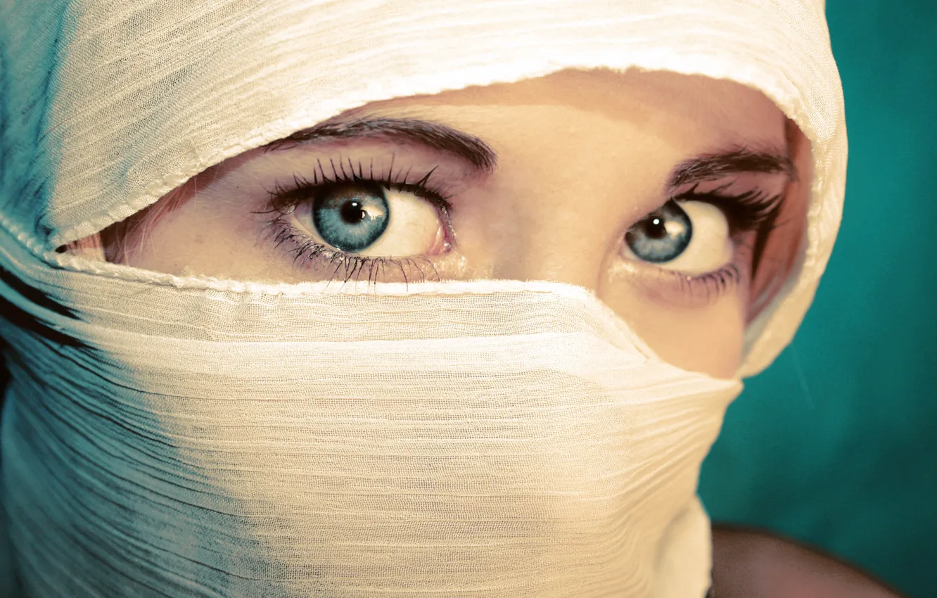 Photo wallpaper eyes, look, girl