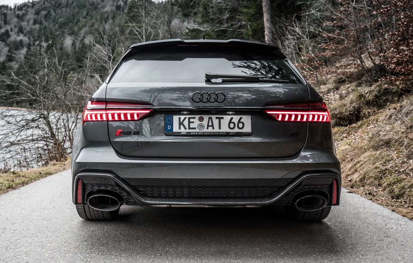 Photo wallpaper Audi, rear view, ABBOT, Before, RS6, RS 6, 2020