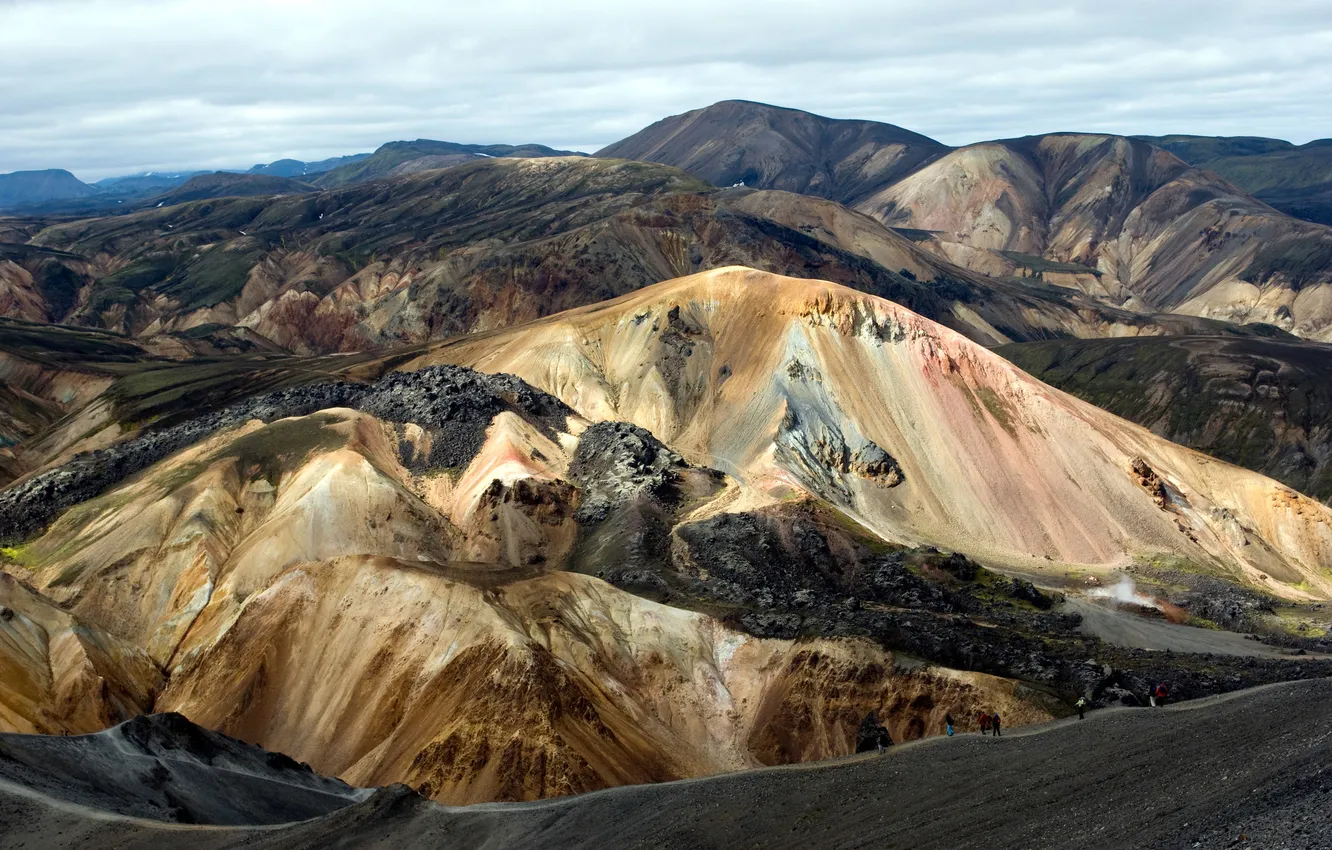 Photo wallpaper mountains, nature, tops, China