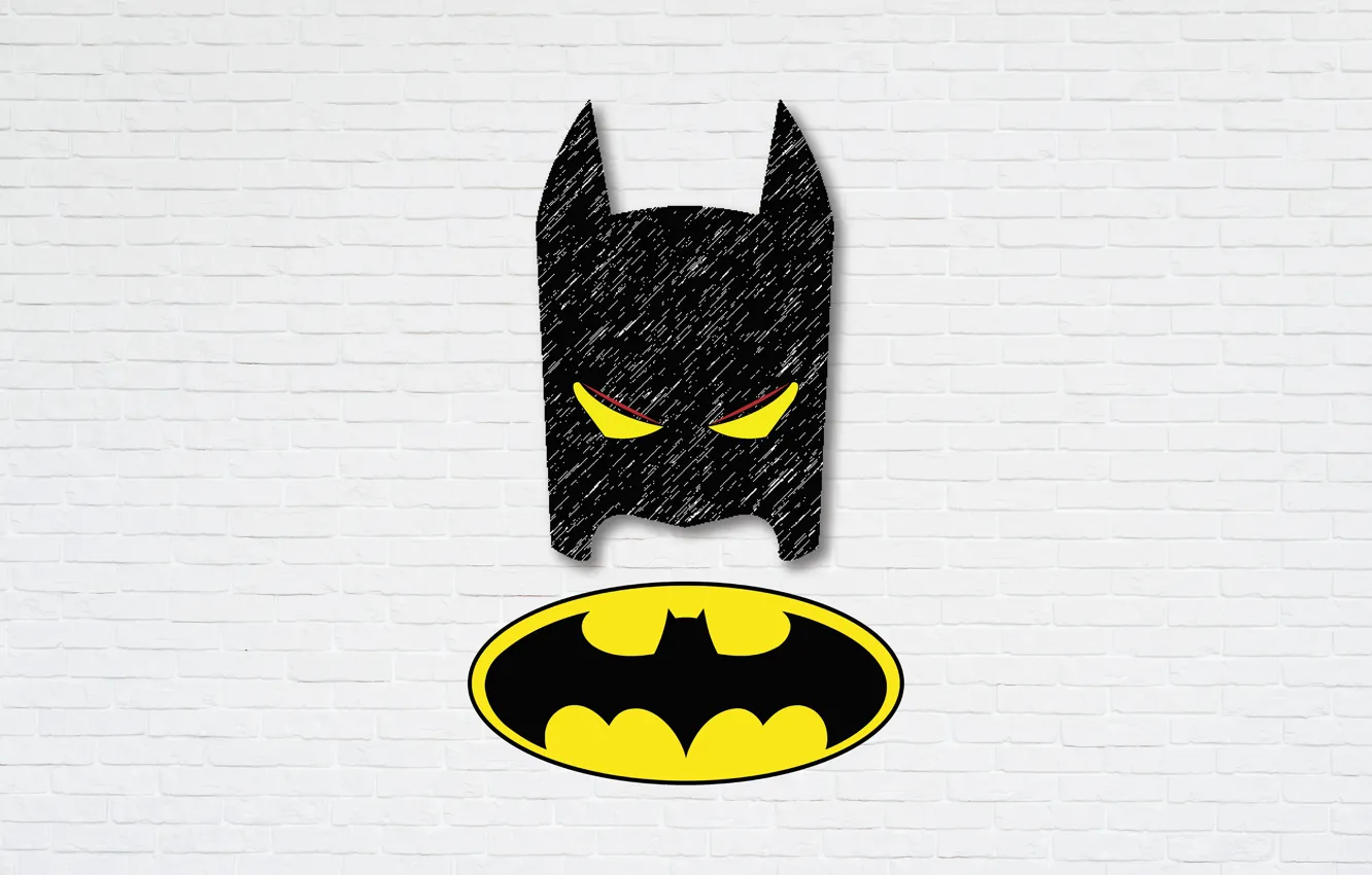 Photo wallpaper figure, logo, Batman, Batman, illustration
