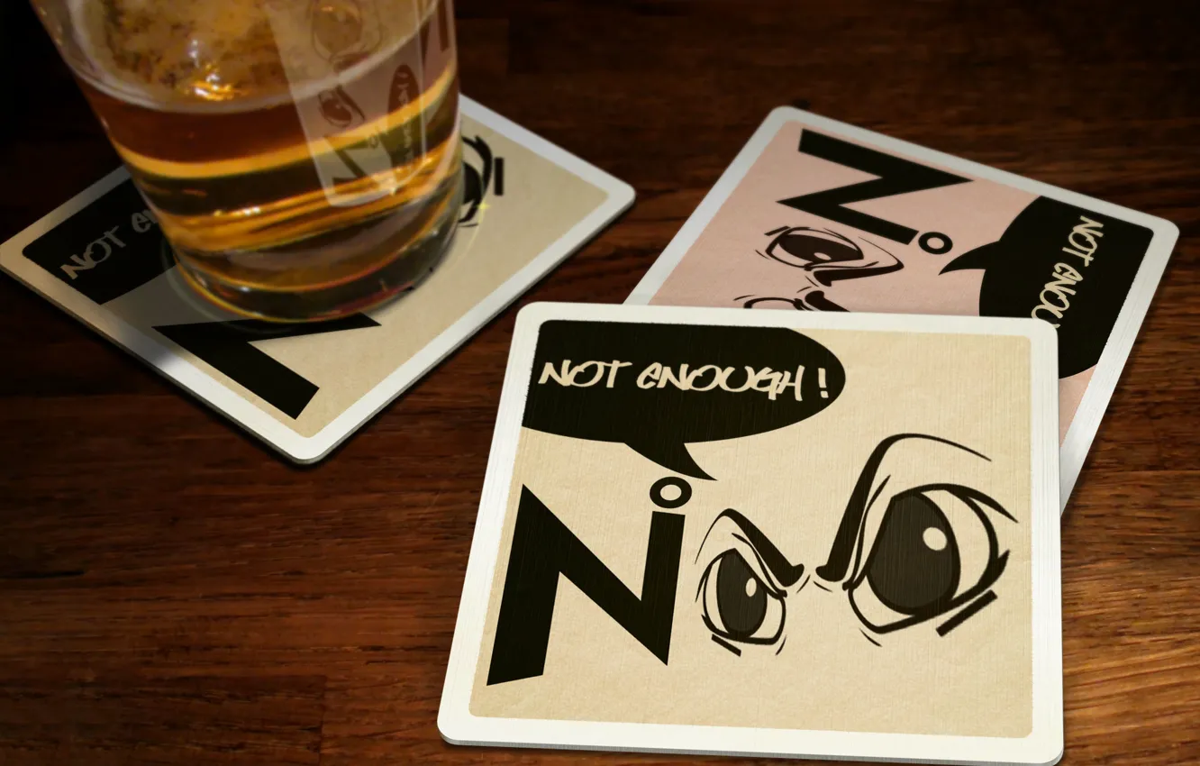 Photo wallpaper eyes, beer, drink, table