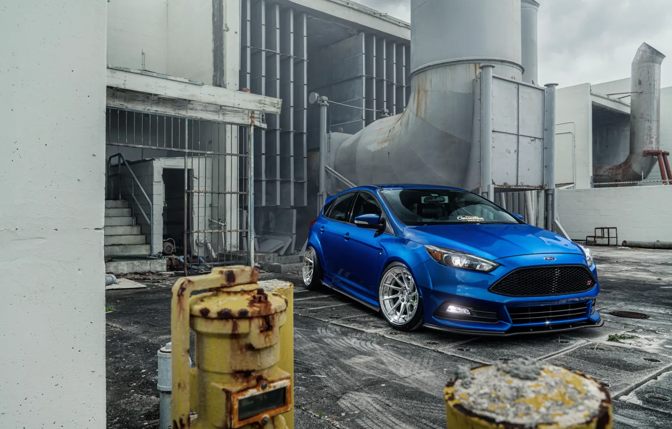 Photo wallpaper blue, design, background, Ford Focus