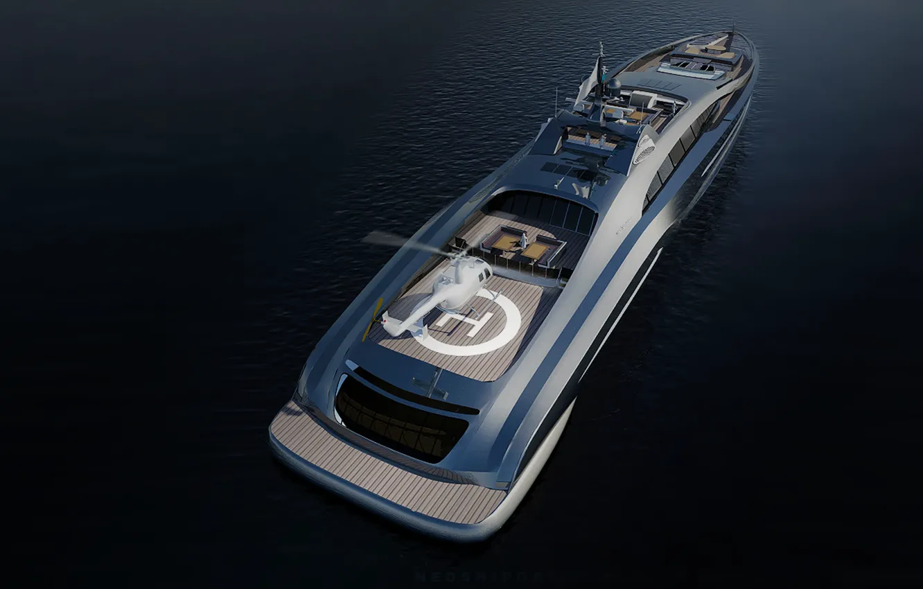 Photo wallpaper yacht, sovereign, futuristic