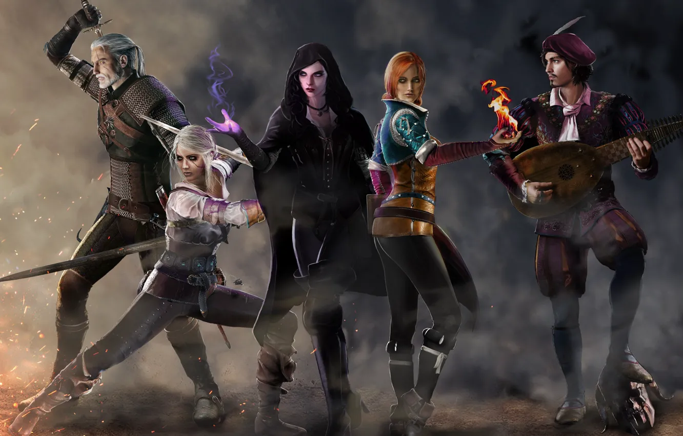 Photo wallpaper The Witcher, game 2015, Wallpaper 1920x1080, game with taste, the witch
