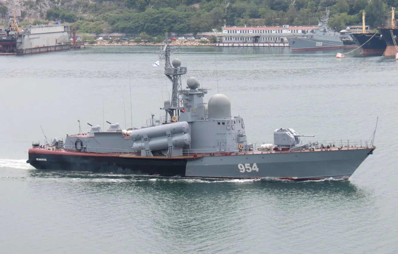 Photo wallpaper boat, rocket, Navy, Ivanovets