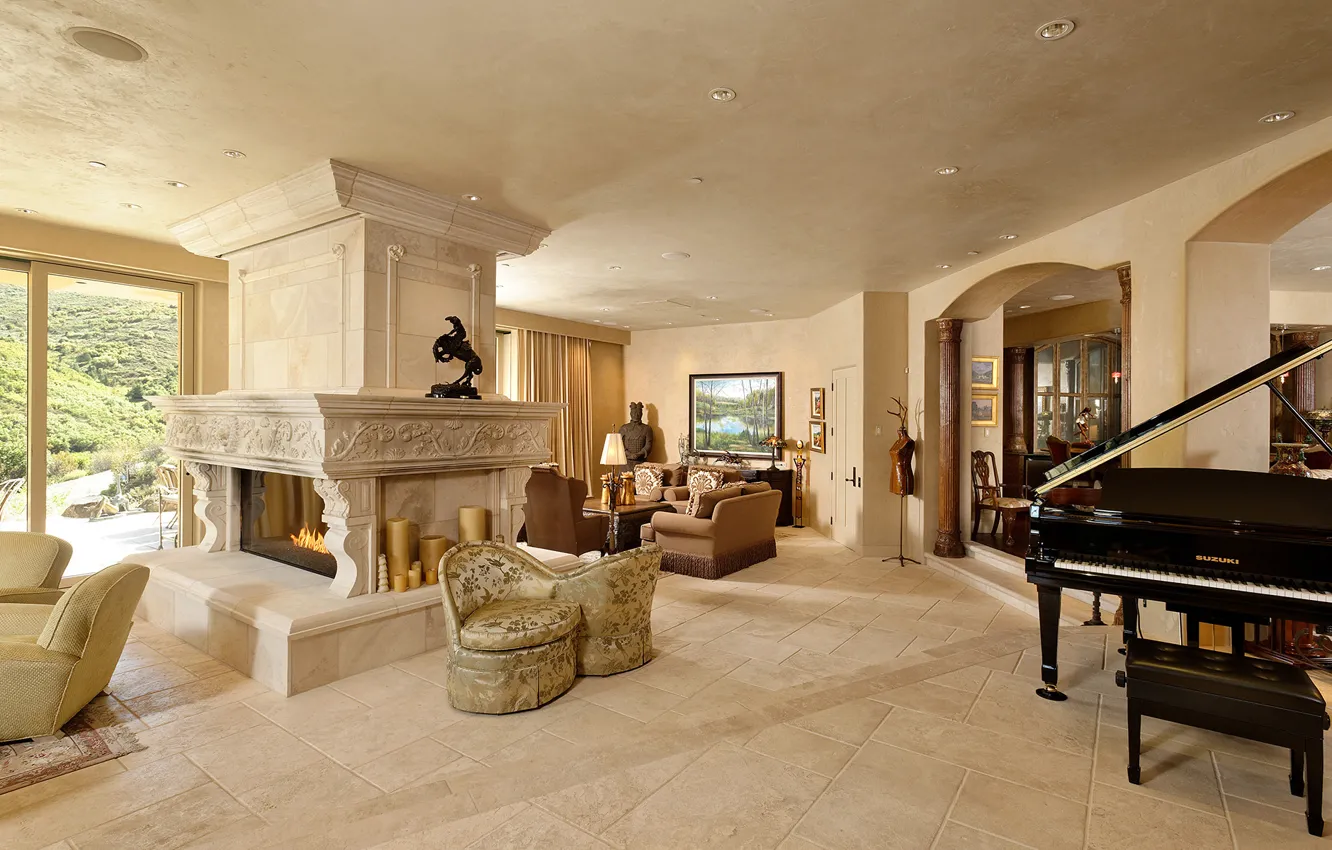 Photo wallpaper living room, home, luxury, colorado, aspen