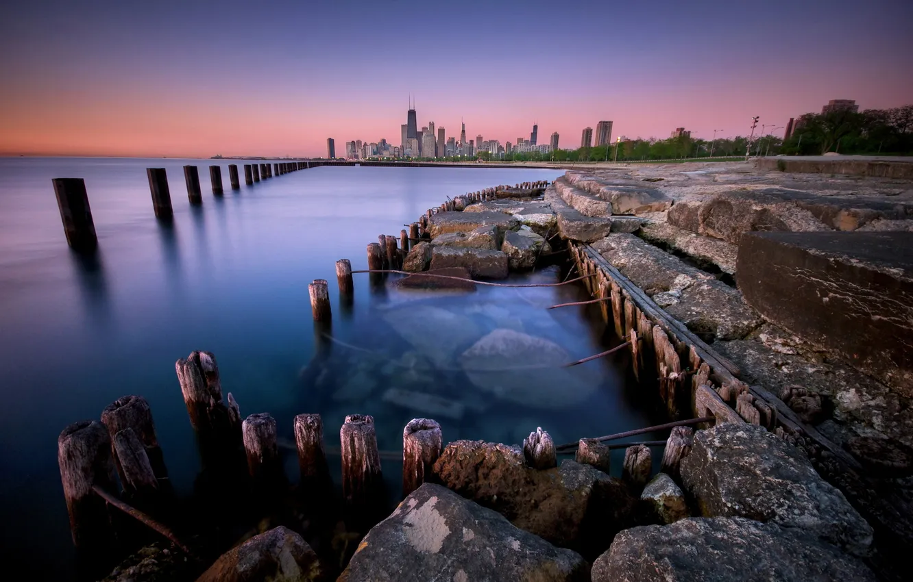 Photo wallpaper landscape, the city, Chicago
