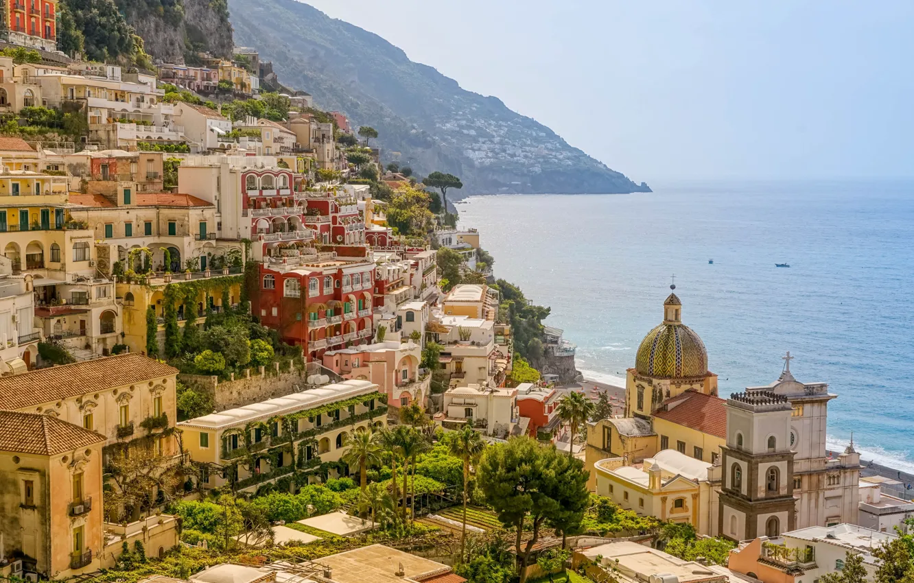 Photo wallpaper summer, sea, Italy, Amalfi, Positano, Amalfi coast