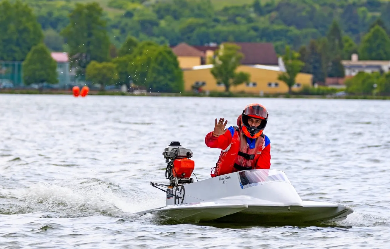 Photo wallpaper race, boat, speed