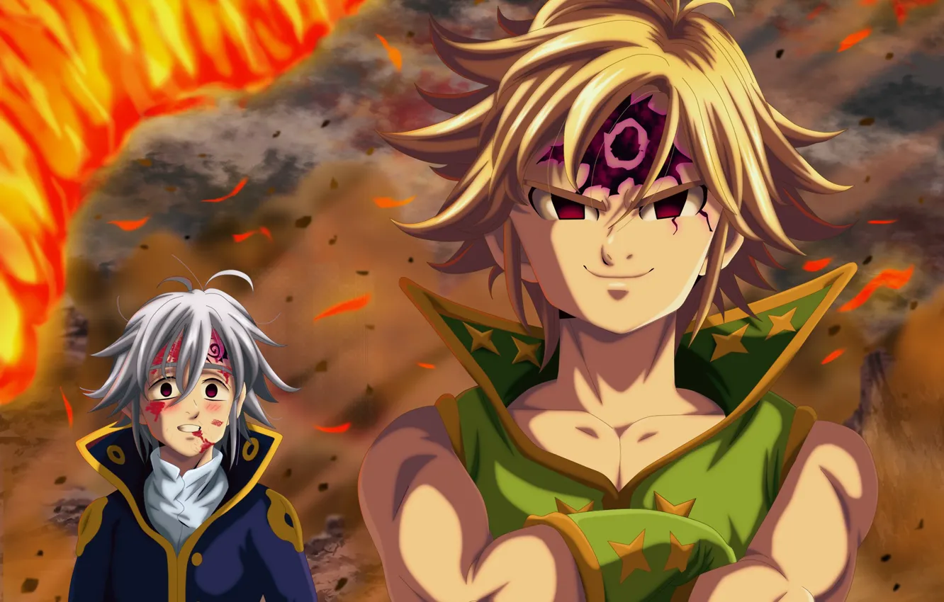 Photo wallpaper anime, asian, manga, oriental, asiatic, Nanatsu no Taizai, japonese, Seven Deadly Sins