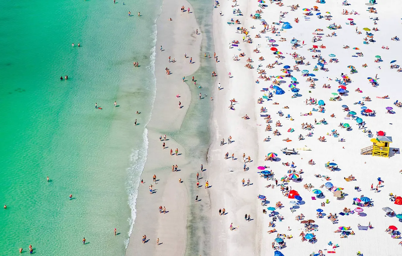 Photo wallpaper sea, beach, FL, USA, Siesta Key