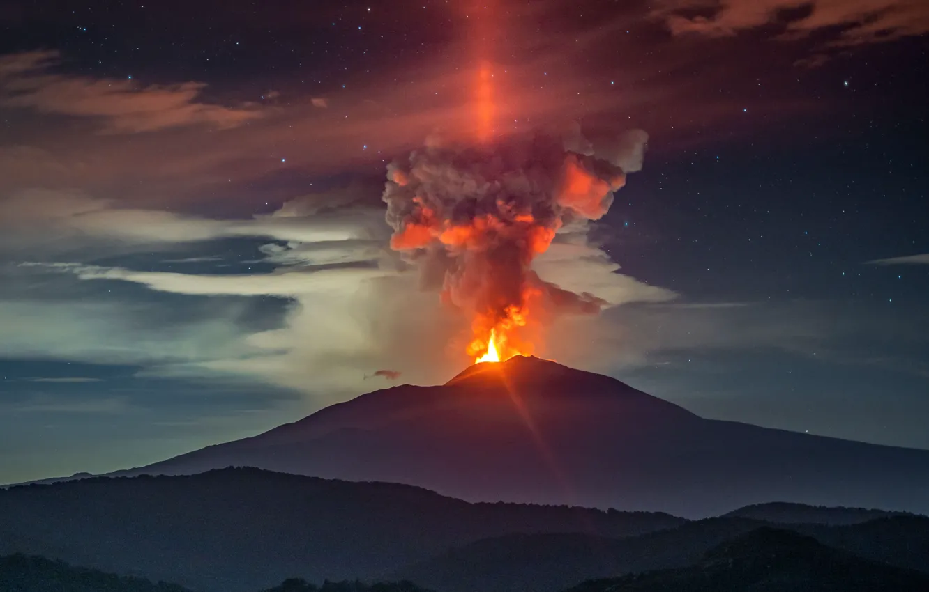 Photo wallpaper Italy, Etna, Volcano