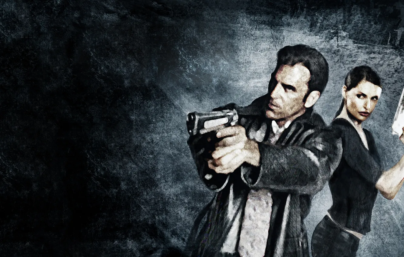 Photo wallpaper gun, the game, game, weapon, Desert Eagle, Beretta, Mona Sax, Max Payne