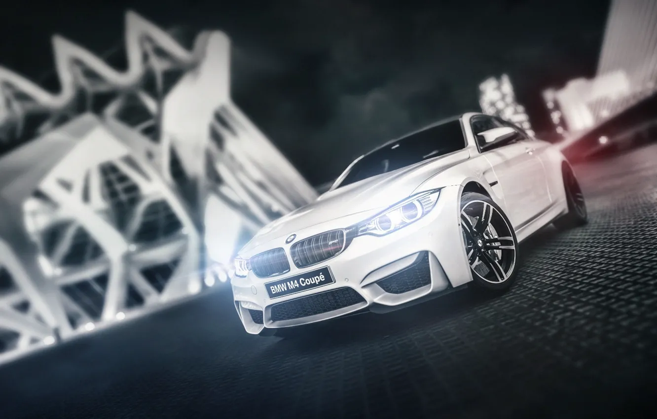 Photo wallpaper white, BMW, BMW, white, Coupe, front, F82, Blind Sarathonux