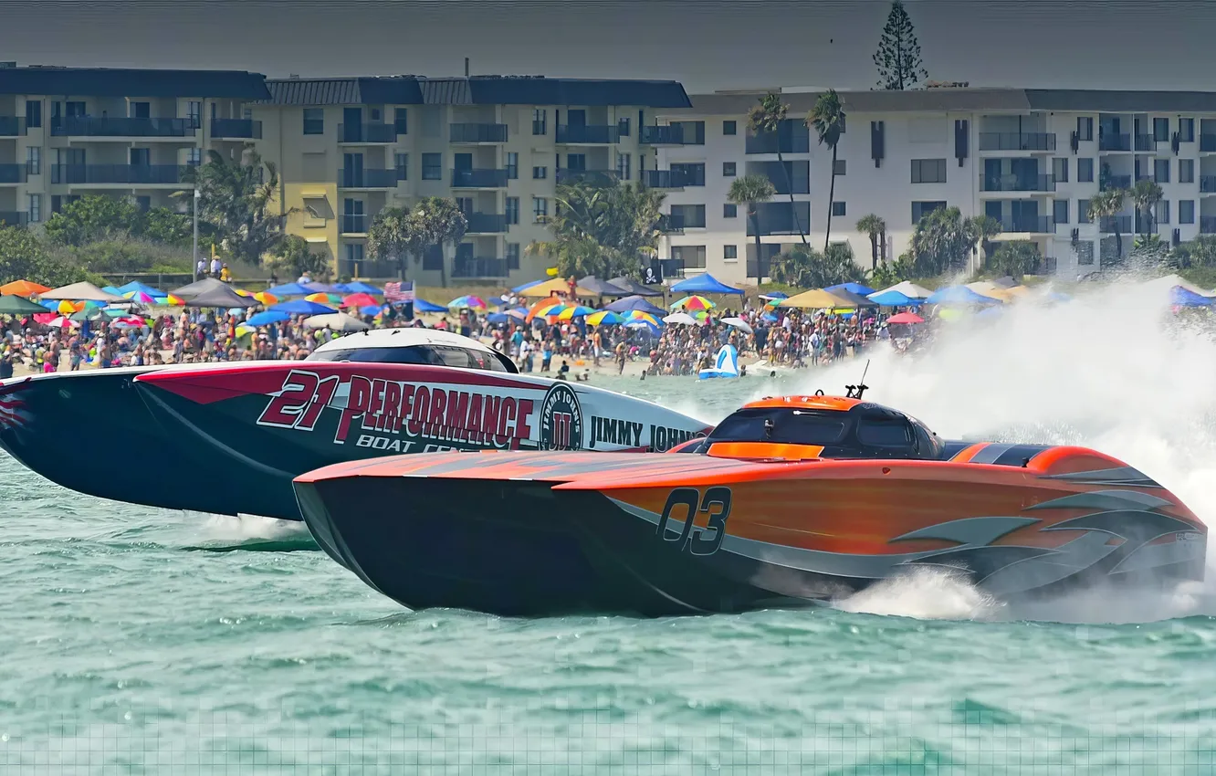 Photo wallpaper race, boat, speed