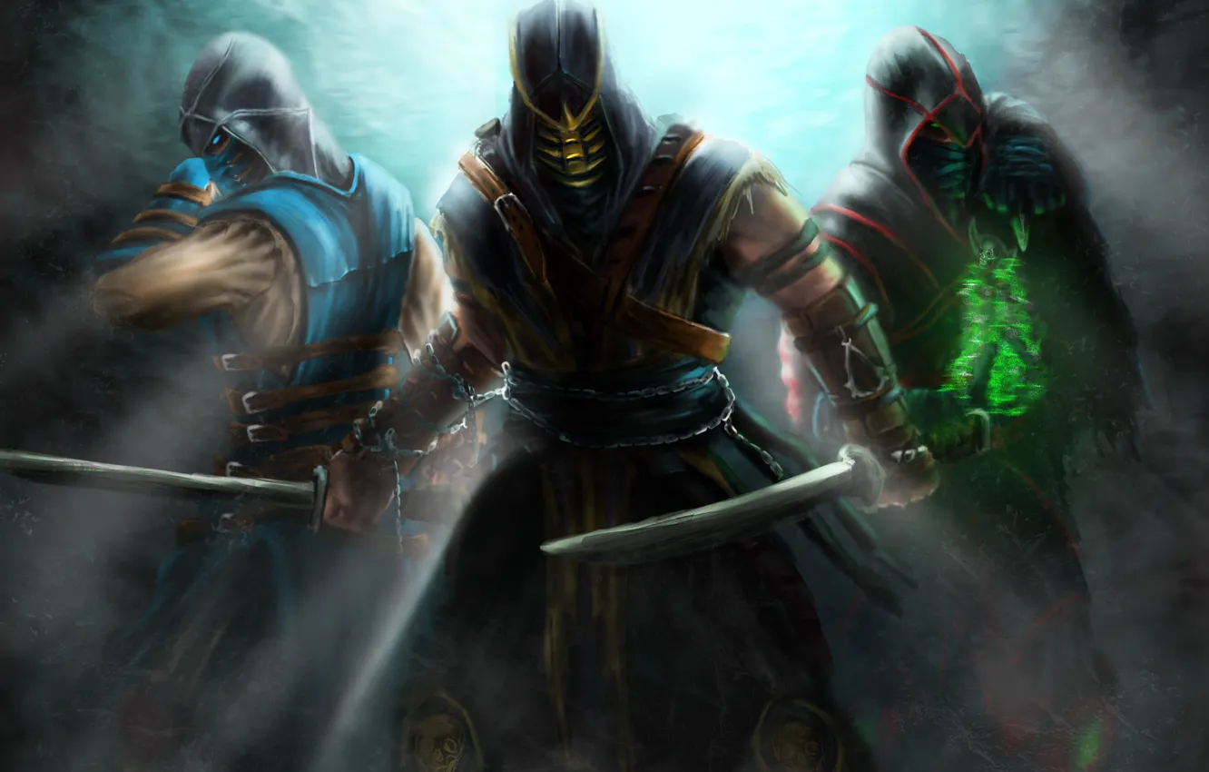 Photo wallpaper Scorpion, Assassins, Sub-Zero, Kombat, Mortal, Ermac