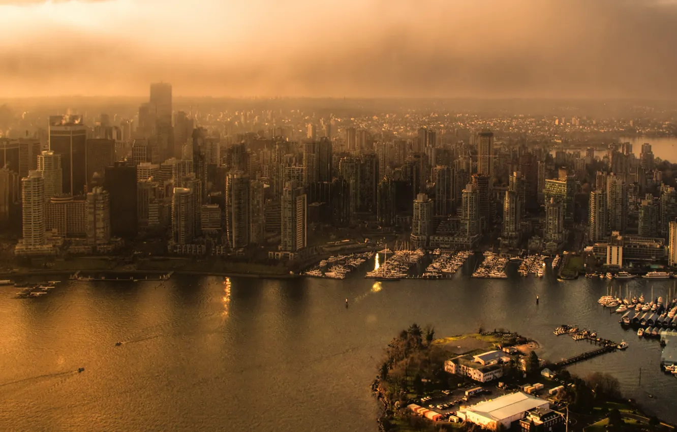 Photo wallpaper building, skyscrapers, Vancouver