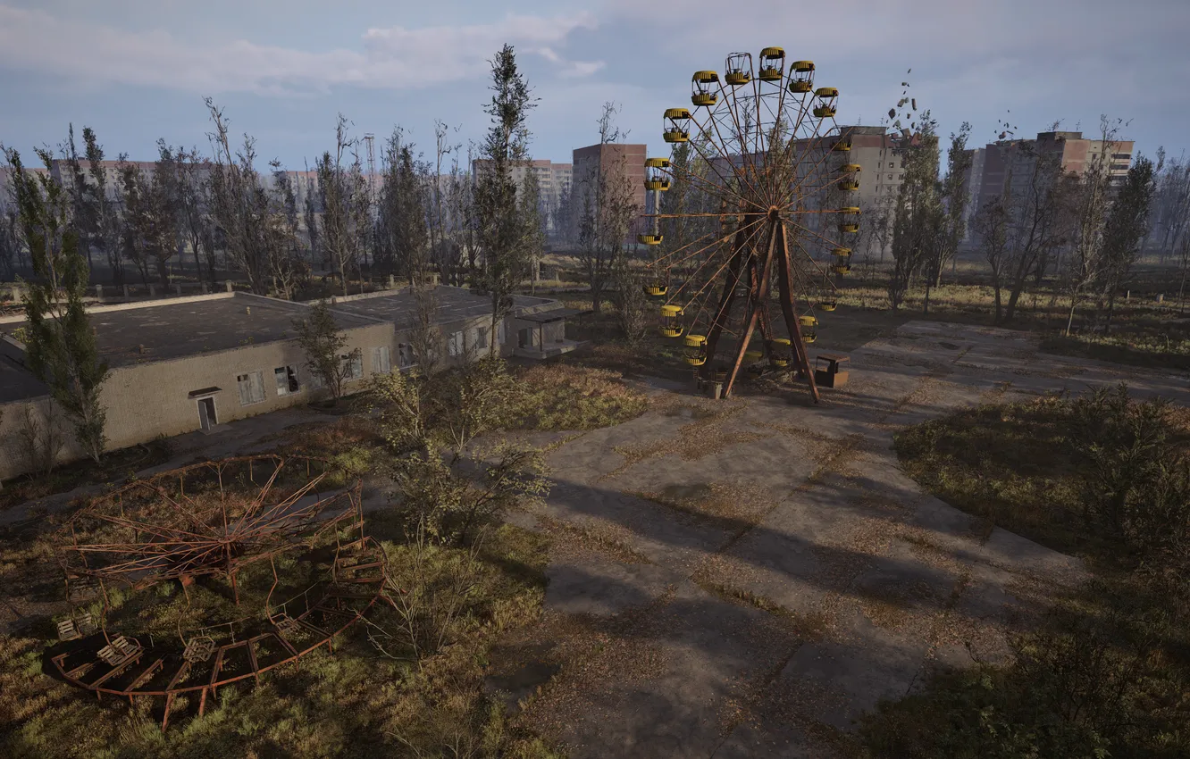 Photo wallpaper Ferris wheel, Stalker, Pripyat, Stalker 2, Stalker 2, S.T.A.L.K.E.R. 2: Heart of Chornobyl