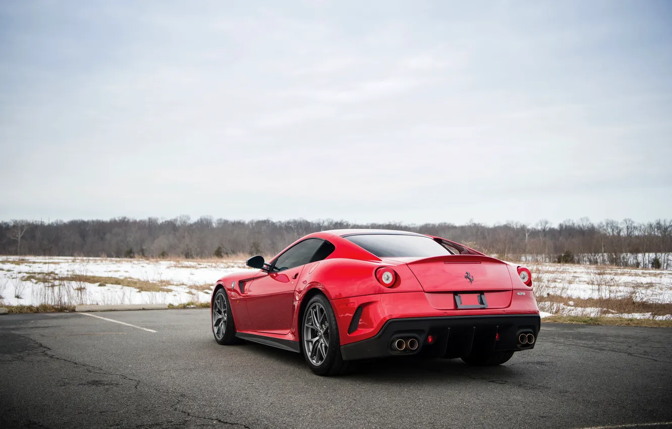 Photo wallpaper Ferrari, 599, Ferrari 599 GTO, rear view