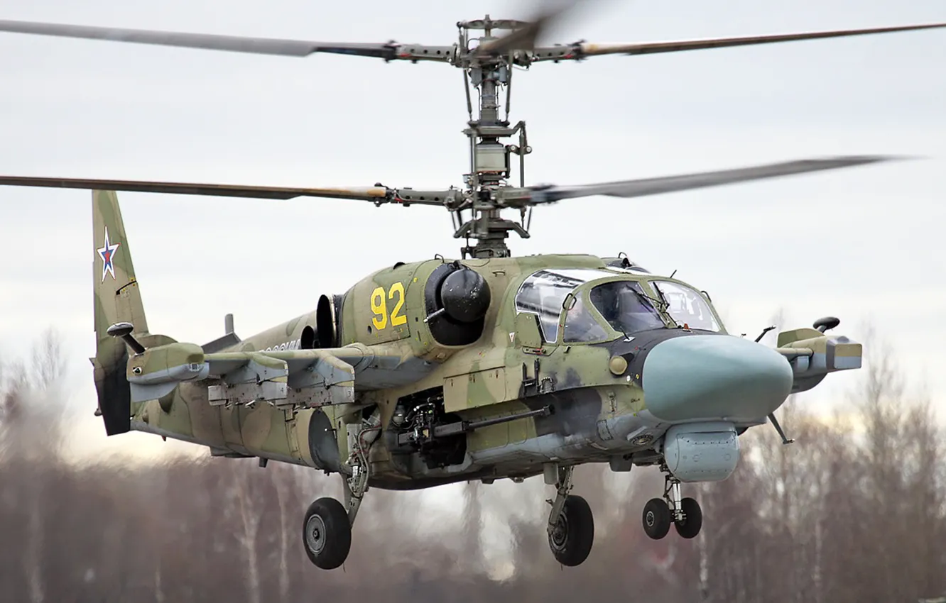 Photo wallpaper helicopter, alligator, Ka-52