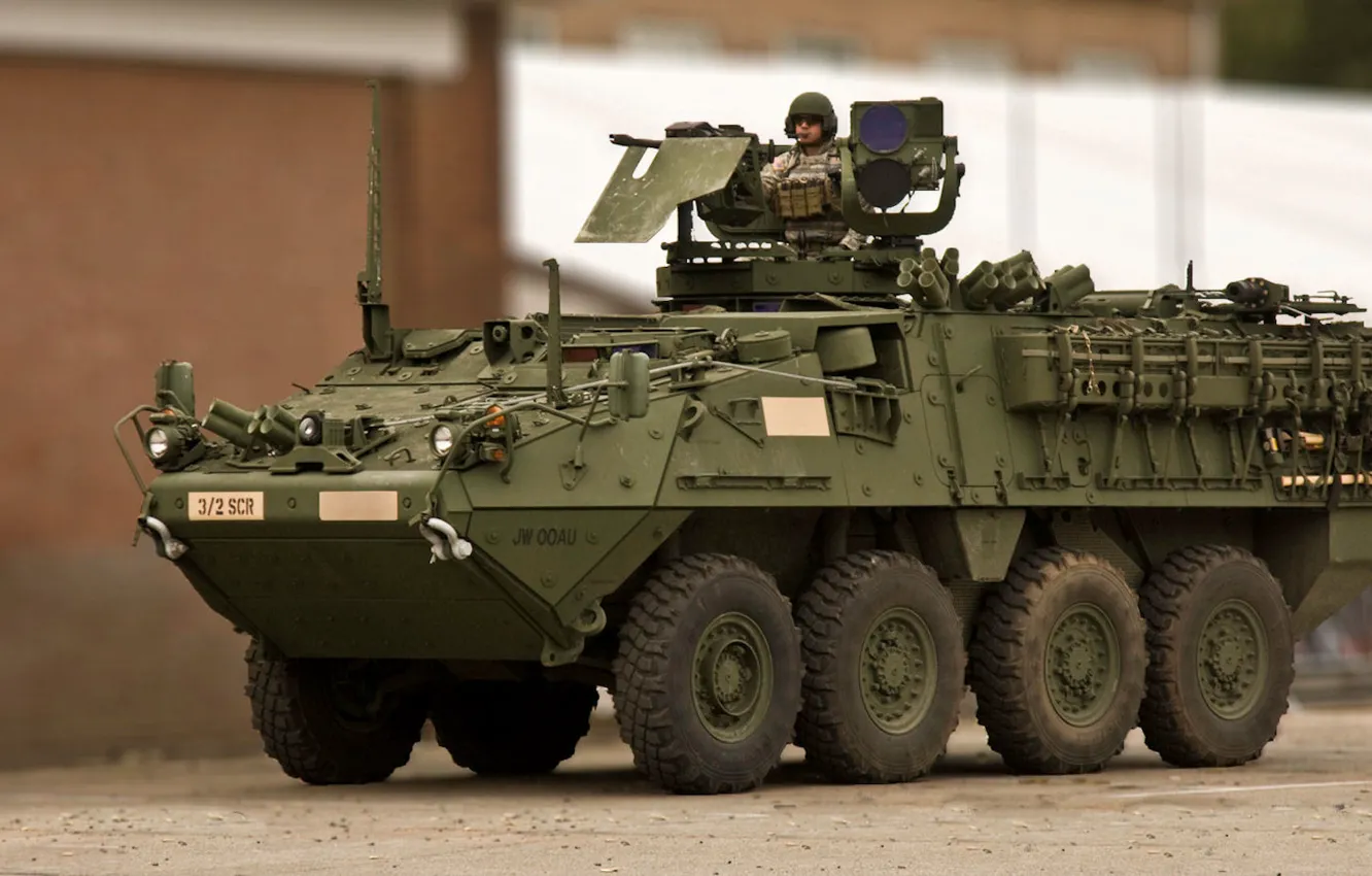 Photo wallpaper Stryker, General Dynamics Land Systems, armored combat vehicle, stryker