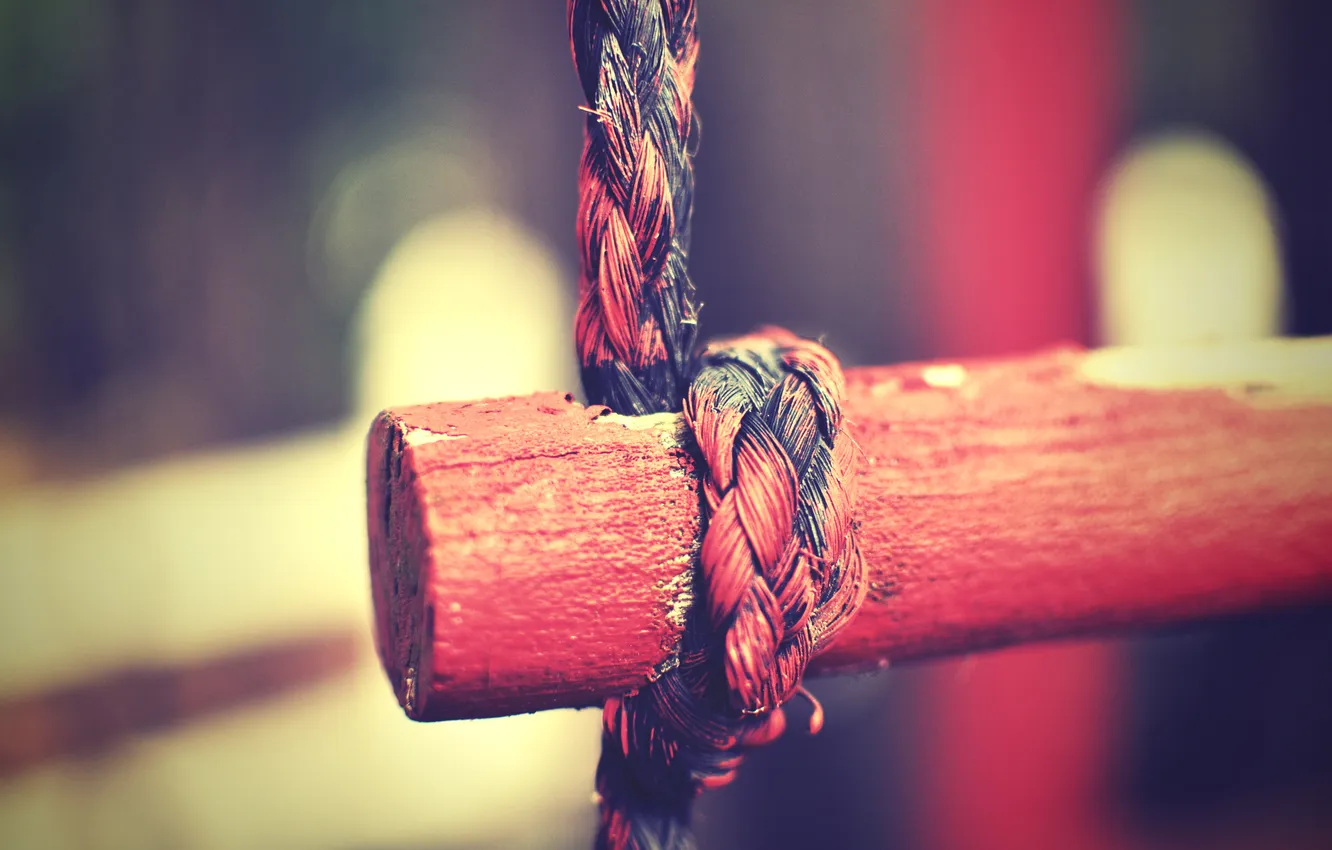 Photo wallpaper paint, rope, ladder, rope