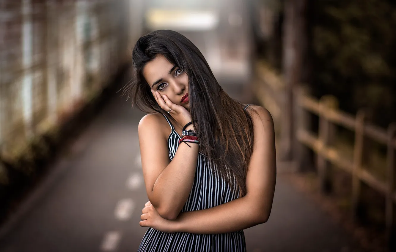 Photo wallpaper girl, portrait, David Vazquez, Diana Castro
