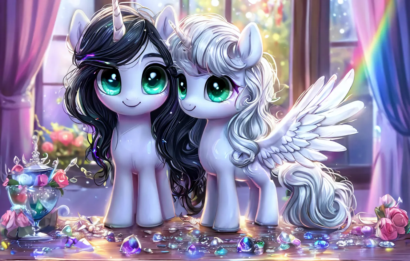 Photo wallpaper pony, AI ART