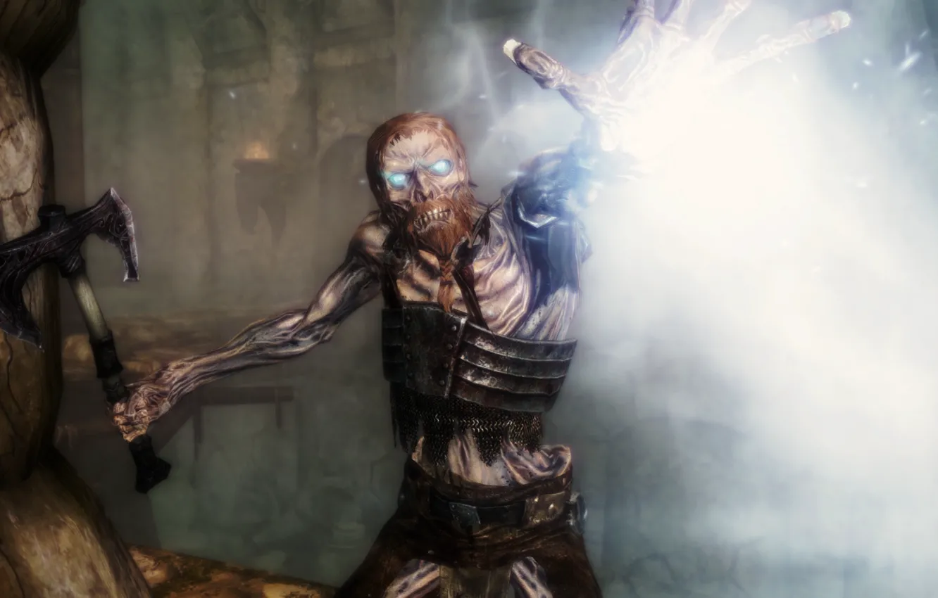 Photo wallpaper axe, magic, beard, Living death, Inner Chains