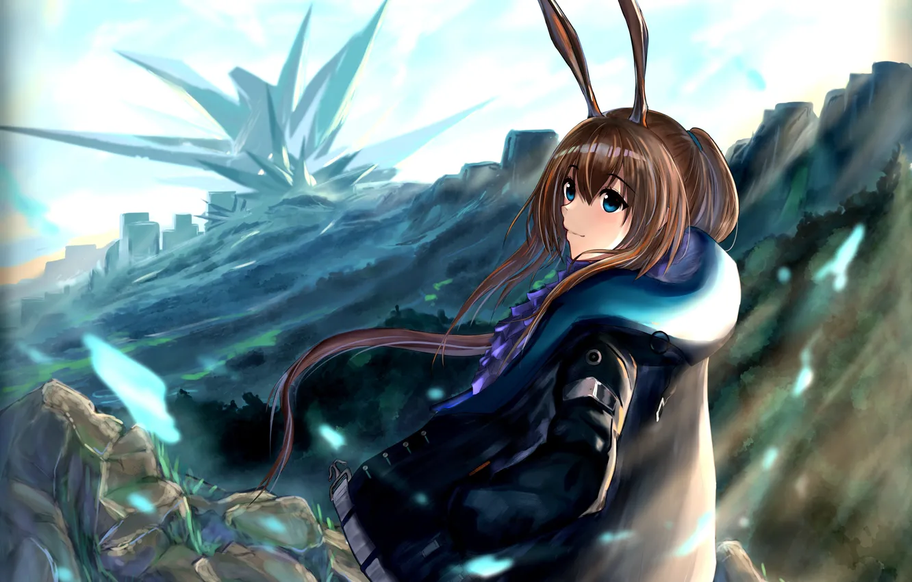 Photo wallpaper girl, Arknights, Amiya