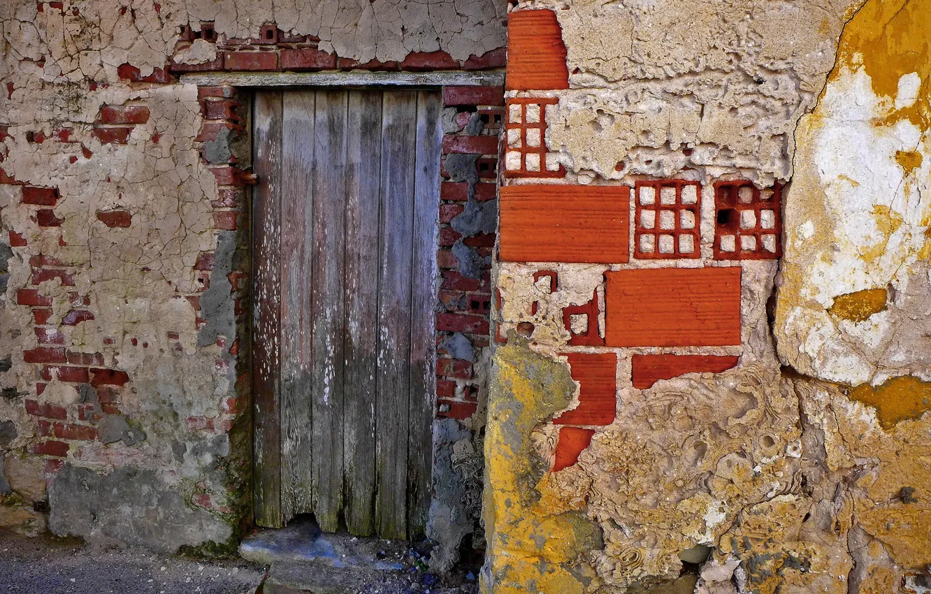 Photo wallpaper house, wall, the door