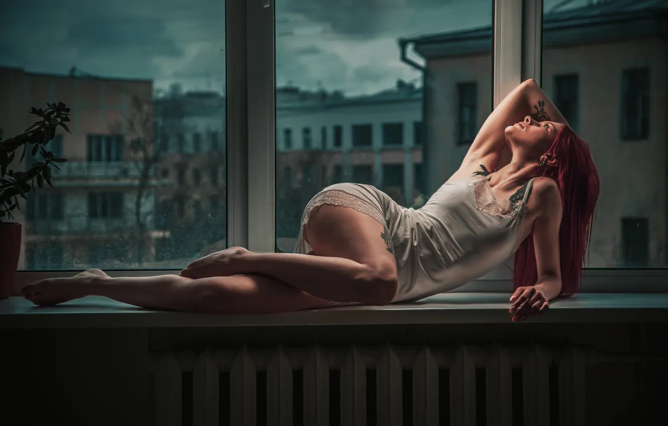 Photo wallpaper girl, beautiful, model, tattoo, Combination