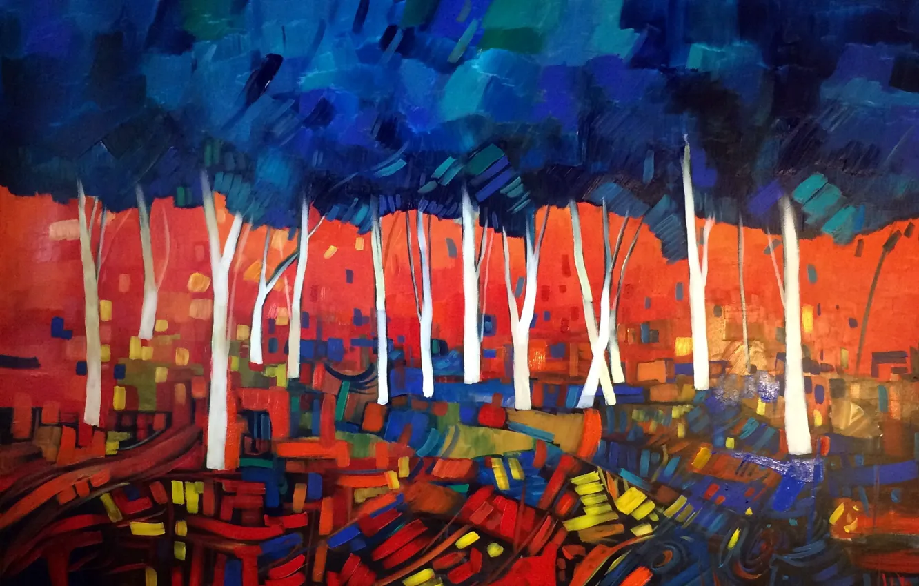 Photo wallpaper trees, nature, picture